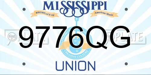 9776QG Mississippi License Plate