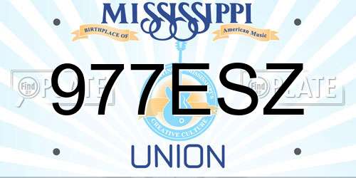 977ESZ Mississippi License Plate