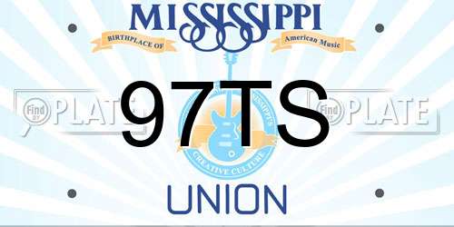 97TS Mississippi License Plate
