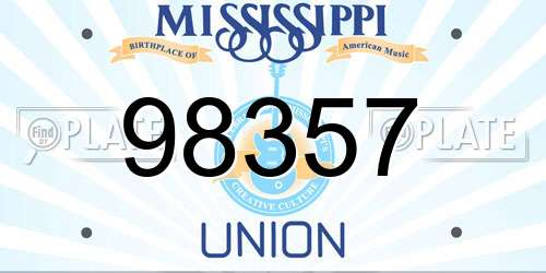 98357 Mississippi License Plate