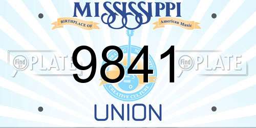 9841 Mississippi License Plate