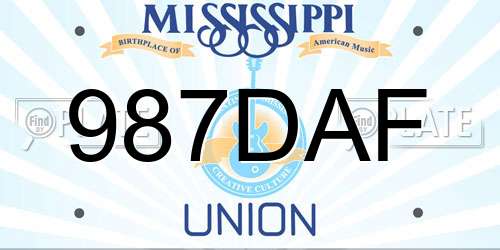 987DAF Mississippi License Plate