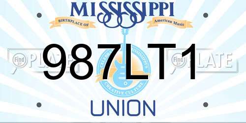 987LT1 Mississippi License Plate
