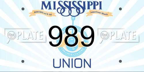 989 Mississippi License Plate