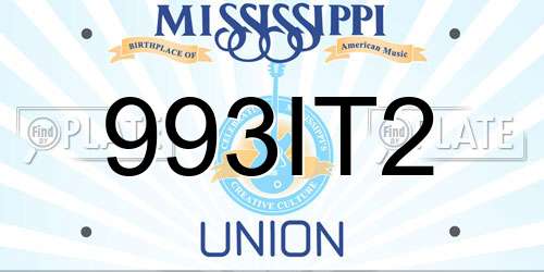993IT2 Mississippi License Plate