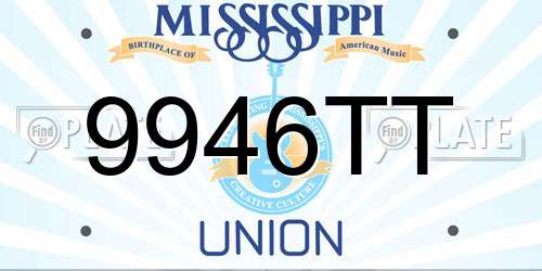 9946TT Mississippi License Plate