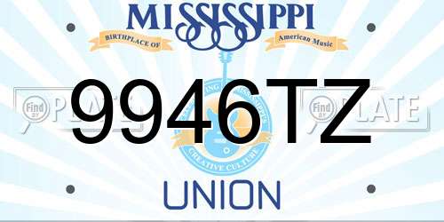 9946TZ Mississippi License Plate
