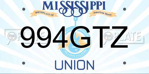 994GTZ Mississippi License Plate