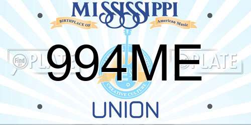 994ME Mississippi License Plate