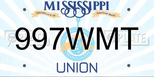 997WMT Mississippi License Plate