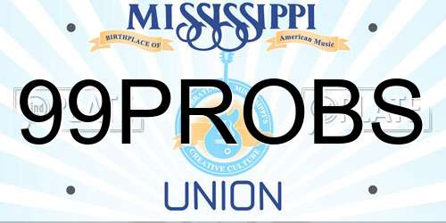99PROBS Mississippi License Plate