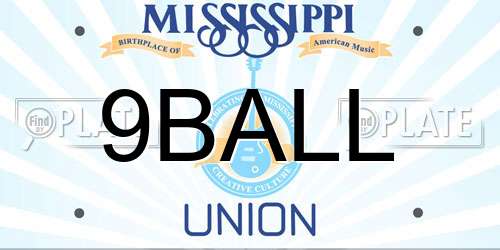 9BALL Mississippi License Plate