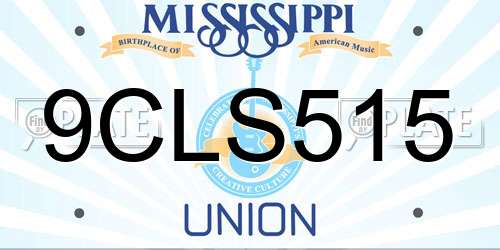 9CLS515 Mississippi License Plate