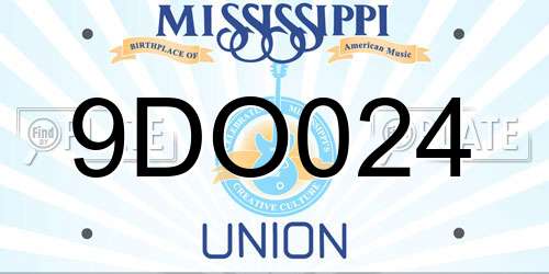 9DO024 Mississippi License Plate