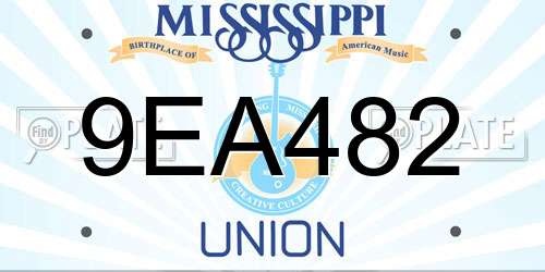 9EA482 Mississippi License Plate