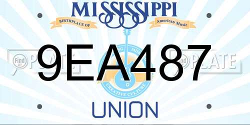 9EA487 Mississippi License Plate