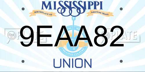 9EAA82 Mississippi License Plate