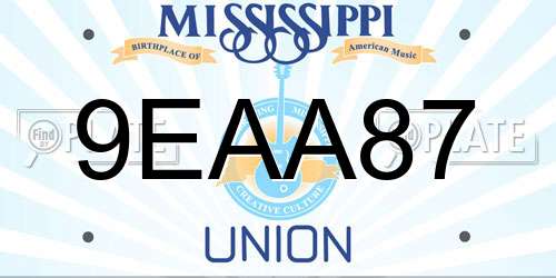9EAA87 Mississippi License Plate