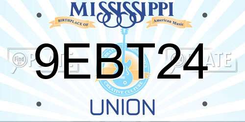 9EBT24 Mississippi License Plate