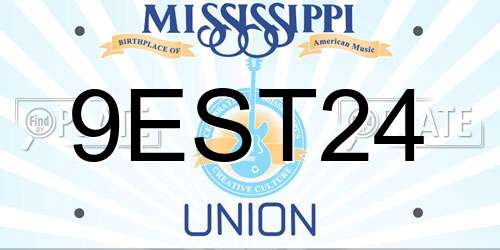 9EST24 Mississippi License Plate
