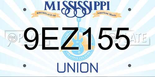 9EZ155 Mississippi License Plate