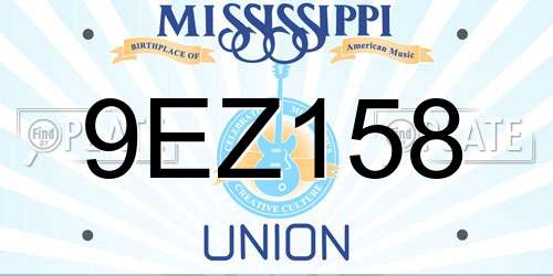 9EZ158 Mississippi License Plate