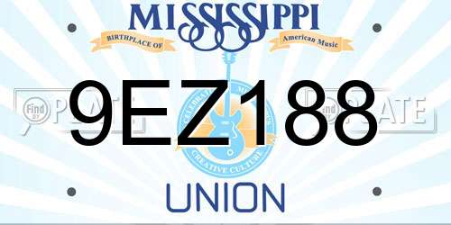 9EZ188 Mississippi License Plate