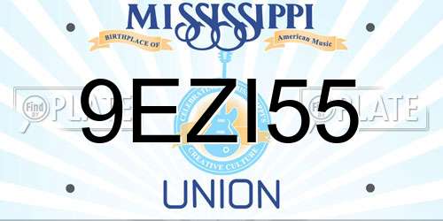 9EZI55 Mississippi License Plate