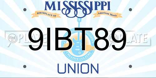 9IBT89 Mississippi License Plate