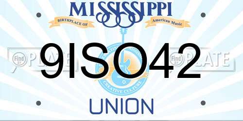 9ISO42 Mississippi License Plate