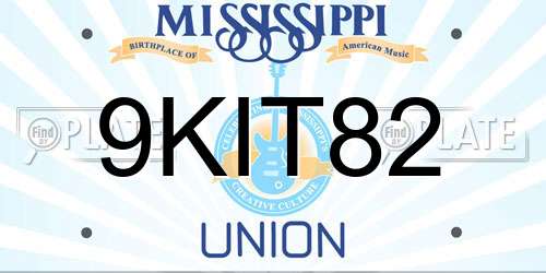 9KIT82 Mississippi License Plate
