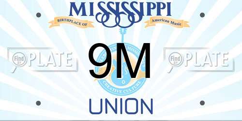 9M Mississippi License Plate