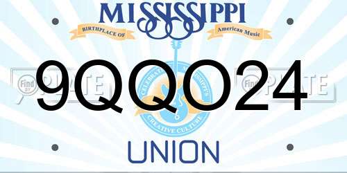 9QQO24 Mississippi License Plate