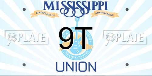 9T Mississippi License Plate