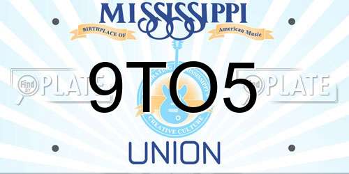 9TO5 Mississippi License Plate