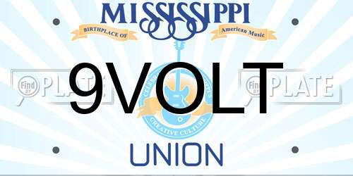 9VOLT Mississippi License Plate