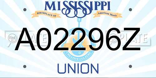 A02296Z Mississippi License Plate