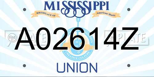 A02614Z Mississippi License Plate