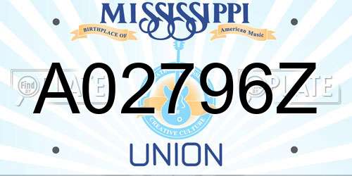 A02796Z Mississippi License Plate