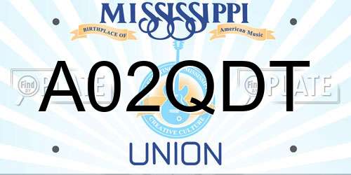 A02QDT Mississippi License Plate