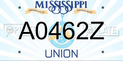 A0462Z Mississippi License Plate