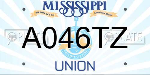 A046TZ Mississippi License Plate