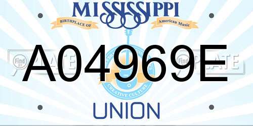 A04969E Mississippi License Plate