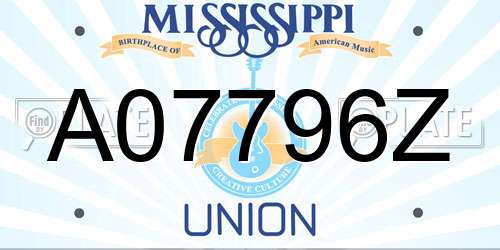 A07796Z Mississippi License Plate