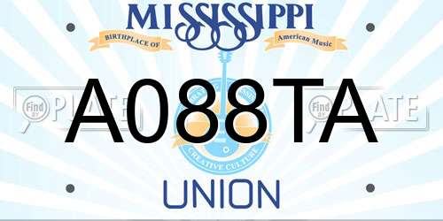 A088TA Mississippi License Plate