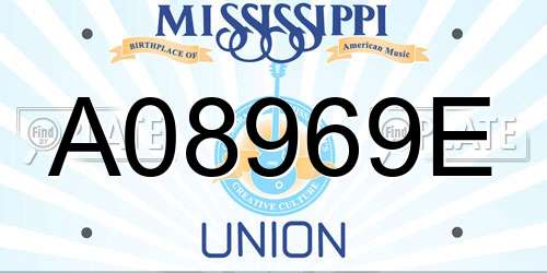 A08969E Mississippi License Plate