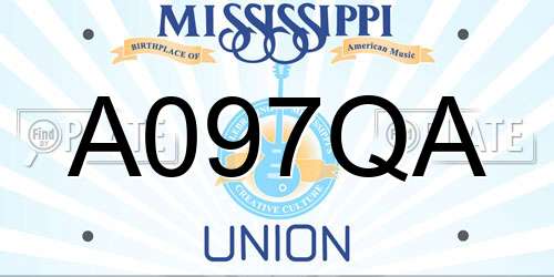 A097QA Mississippi License Plate