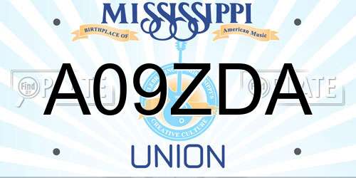 A09ZDA Mississippi License Plate