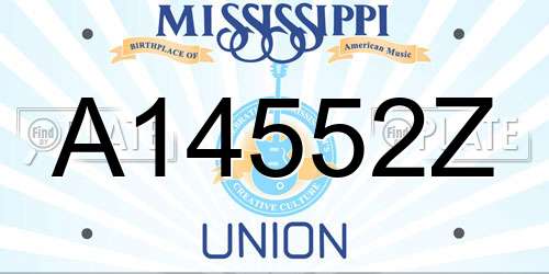 A14552Z Mississippi License Plate