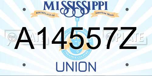 A14557Z Mississippi License Plate
